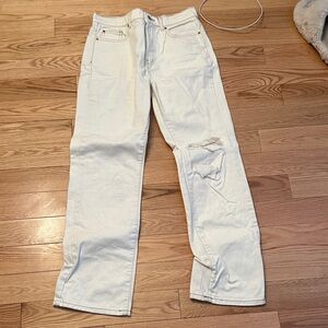 BDG Cream Loose Straight Jeans